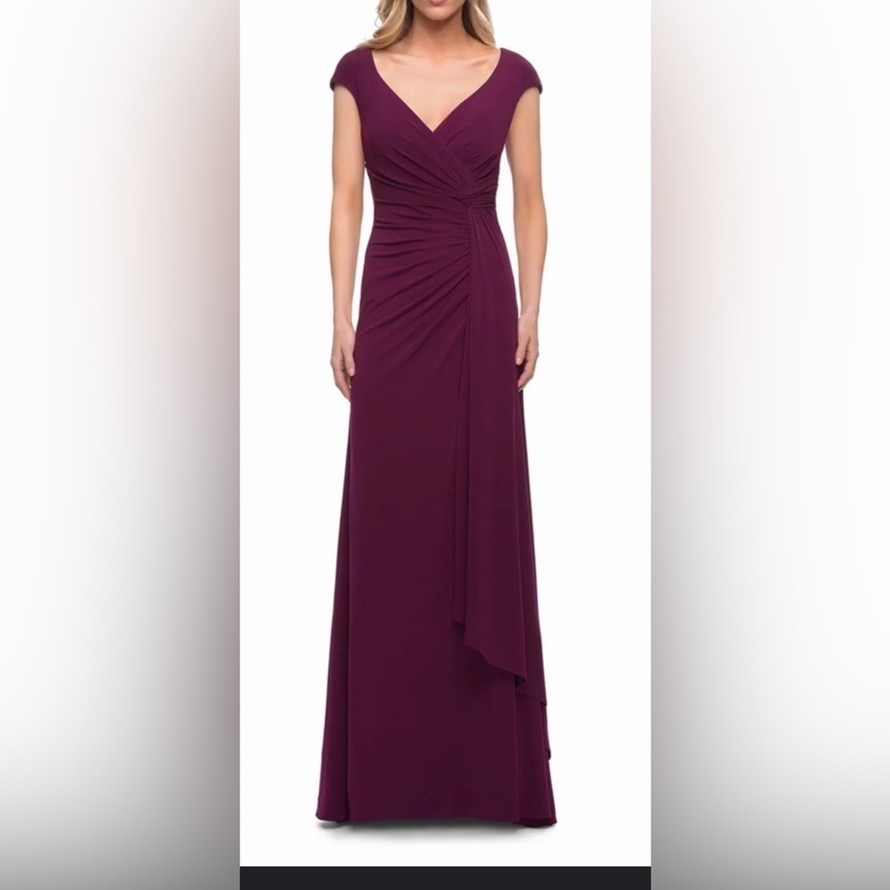 La Femme knit at the waist Jersey Knit formal gown size 16